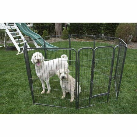 REINCARNATION 40 in. Heavy Duty Metal Tube Pen Pet Dog Exercise & Training Playpen RE321119